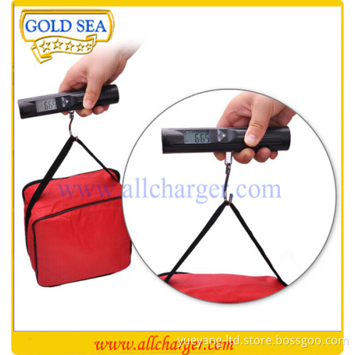 Cheap bag hanging scale with 5 leds torch luggage scale